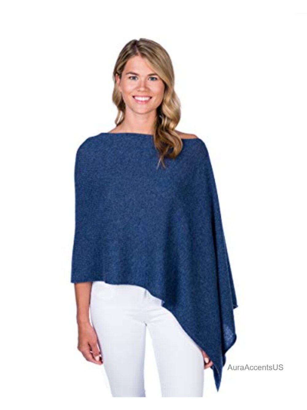 100% Cashmere Poncho Wrap One Size Dress Topper Shawl Cape